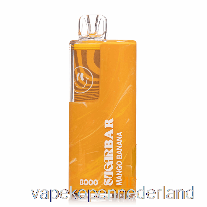 Vape Nederland Suikerreep Sb8000 0% Nul Nicotine Wegwerp Mango Banaan